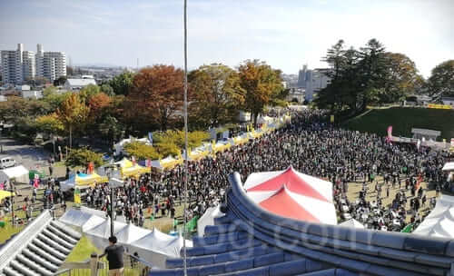櫓から見た宇都宮餃子祭り会場